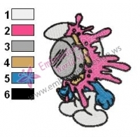 Snappy Smurf Embroidery Design